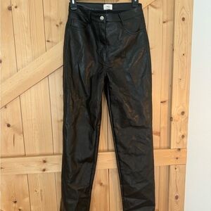 Wilfred Black Vegan Leather Trousers